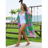 imageMoss Rose Womens Beach Cover up Swimsuit Kimono with Bohemian Floral Print Loose Casual Resort WearC Green Floral
