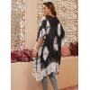 imageMoss Rose Womens Beach Cover up Swimsuit Kimono with Bohemian Floral Print Loose Casual Resort WearFa Black
