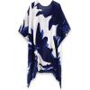 imageMoss Rose Womens Beach Kaftan Dresses Kimono Swimsuit Cover up for Bathing Suit with Floral Pattern