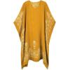 imageMoss Rose Womens Beach Kaftan Dresses Kimono Swimsuit Cover up for Bathing Suit with Floral PatternAyellow