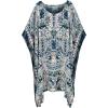 imageMoss Rose Womens Beach Kaftan Dresses Kimono Swimsuit Cover up for Bathing Suit with Floral PatternBgreen Print