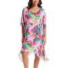 imageMoss Rose Womens Beach Kaftan Dresses Kimono Swimsuit Cover up for Bathing Suit with Floral PatternBpink