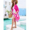 imageMoss Rose Womens Beach Kaftan Dresses Kimono Swimsuit Cover up for Bathing Suit with Floral PatternBpurple