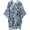 imageMoss Rose Womens Beach Kimono Coverup Sheer Chiffon Cover Ups Casual Loose Open Front Cardigan TopsBlue Floral