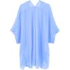 imageMoss Rose Womens Beach Kimono Coverup Sheer Chiffon Cover Ups Casual Loose Open Front Cardigan TopsBlue Flower