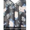 imageMoss Rose Womens Beach Kimono Coverup Sheer Chiffon Cover Ups Casual Loose Open Front Cardigan TopsDark Grey Floral