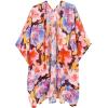 imageMoss Rose Womens Beach Kimono Coverup Sheer Chiffon Cover Ups Casual Loose Open Front Cardigan TopsFloral 9