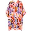 imageMoss Rose Womens Beach Kimono Coverup Sheer Chiffon Cover Ups Casual Loose Open Front Cardigan TopsFloral 9