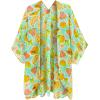imageMoss Rose Womens Beach Kimono Coverup Sheer Chiffon Cover Ups Casual Loose Open Front Cardigan TopsFruit Print
