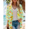 imageMoss Rose Womens Beach Kimono Coverup Sheer Chiffon Cover Ups Casual Loose Open Front Cardigan TopsFruit Print