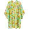 imageMoss Rose Womens Beach Kimono Coverup Sheer Chiffon Cover Ups Casual Loose Open Front Cardigan TopsFruit Print