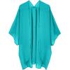 imageMoss Rose Womens Beach Kimono Coverup Sheer Chiffon Cover Ups Casual Loose Open Front Cardigan TopsLake Blue