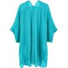 imageMoss Rose Womens Beach Kimono Coverup Sheer Chiffon Cover Ups Casual Loose Open Front Cardigan TopsLake Blue