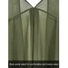 imageMoss Rose Womens Beach Kimono Coverup Sheer Chiffon Cover Ups Casual Loose Open Front Cardigan TopsOlive