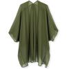 imageMoss Rose Womens Beach Kimono Coverup Sheer Chiffon Cover Ups Casual Loose Open Front Cardigan TopsOlive