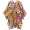 imageMoss Rose Womens Beach Kimono Coverup Sheer Chiffon Cover Ups Casual Loose Open Front Cardigan TopsOrange Flora