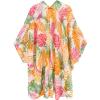 imageMoss Rose Womens Beach Kimono Coverup Sheer Chiffon Cover Ups Casual Loose Open Front Cardigan TopsOrange Floral Print