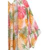 imageMoss Rose Womens Beach Kimono Coverup Sheer Chiffon Cover Ups Casual Loose Open Front Cardigan TopsOrange Floral Print