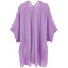 imageMoss Rose Womens Beach Kimono Coverup Sheer Chiffon Cover Ups Casual Loose Open Front Cardigan TopsPale Violet