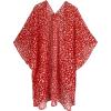 imageMoss Rose Womens Beach Kimono Coverup Sheer Chiffon Cover Ups Casual Loose Open Front Cardigan TopsRed Floral