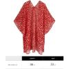 imageMoss Rose Womens Beach Kimono Coverup Sheer Chiffon Cover Ups Casual Loose Open Front Cardigan TopsRed Floral