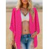 imageMoss Rose Womens Beach Kimono Coverup Sheer Chiffon Cover Ups Casual Loose Open Front Cardigan TopsRose