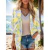 imageMoss Rose Womens Beach Kimono Coverup Sheer Chiffon Cover Ups Casual Loose Open Front Cardigan TopsYellow