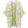 imageMoss Rose Womens Beach Kimono Coverup Sheer Chiffon Cover Ups Casual Loose Open Front Cardigan TopsYellow