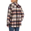 imageMoss Rose Womens Casual Plaid Shackets Button Down Long Sleeve Jacket Coats ShirtsBrown
