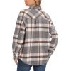 imageMoss Rose Womens Casual Plaid Shackets Button Down Long Sleeve Jacket Coats ShirtsGrey