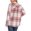 imageMoss Rose Womens Casual Plaid Shackets Button Down Long Sleeve Jacket Coats ShirtsPink