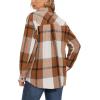imageMoss Rose Womens Casual Plaid Shackets Button Down Long Sleeve Jacket Coats ShirtsYellow