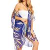 imageMoss Rose Womens Chiffon Long Kimono Beach Cover up for Summer Bathing Suits Cardigans Casual Loose SwimwearAnavy