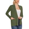 imageMoss Rose Womens Classic Sweaters Cardigan Long Sleeve Knit Coat Outwear with Pocket Available in Plus SizeGreen