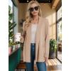 imageMoss Rose Womens Classic Sweaters Cardigan Long Sleeve Knit Coat Outwear with Pocket Available in Plus SizeKhaki