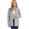 imageMoss Rose Womens Classic Sweaters Cardigan Long Sleeve Knit Coat Outwear with Pocket Available in Plus SizeLight Gray