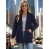imageMoss Rose Womens Classic Sweaters Cardigan Long Sleeve Knit Coat Outwear with Pocket Available in Plus SizeNavy
