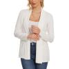 imageMoss Rose Womens Classic Sweaters Cardigan Long Sleeve Knit Coat Outwear with Pocket Available in Plus SizeOffwhite