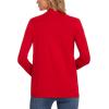 imageMoss Rose Womens Classic Sweaters Cardigan Long Sleeve Knit Coat Outwear with Pocket Available in Plus SizeRed