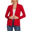 imageMoss Rose Womens Classic Sweaters Cardigan Long Sleeve Knit Coat Outwear with Pocket Available in Plus SizeRed