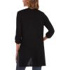 imageMoss Rose Womens Classic Sweaters Cardigan Long Sleeve Knit Coat Outwear with Pocket Available in Plus SizeZ Black