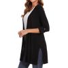 imageMoss Rose Womens Classic Sweaters Cardigan Long Sleeve Knit Coat Outwear with Pocket Available in Plus SizeZ Black