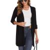 imageMoss Rose Womens Classic Sweaters Cardigan Long Sleeve Knit Coat Outwear with Pocket Available in Plus SizeZ Black