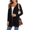 imageMoss Rose Womens Classic Sweaters Cardigan Long Sleeve Knit Coat Outwear with Pocket Available in Plus SizeZ Black