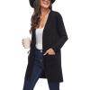 imageMoss Rose Womens Classic Sweaters Cardigan Long Sleeve Knit Coat Outwear with Pocket Available in Plus SizeZ Blacklong Sleeve