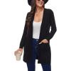 imageMoss Rose Womens Classic Sweaters Cardigan Long Sleeve Knit Coat Outwear with Pocket Available in Plus SizeZ Blacklong Sleeve