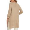 imageMoss Rose Womens Classic Sweaters Cardigan Long Sleeve Knit Coat Outwear with Pocket Available in Plus SizeZ Camel