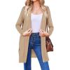 imageMoss Rose Womens Classic Sweaters Cardigan Long Sleeve Knit Coat Outwear with Pocket Available in Plus SizeZ Camel