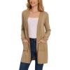 imageMoss Rose Womens Classic Sweaters Cardigan Long Sleeve Knit Coat Outwear with Pocket Available in Plus SizeZ Khaki