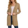 imageMoss Rose Womens Classic Sweaters Cardigan Long Sleeve Knit Coat Outwear with Pocket Available in Plus SizeZ Khaki